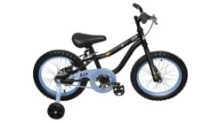 AVP AVP K16 Vélo Junior, Planète Noir-lilas, Roues Stabilisatrice, 16"