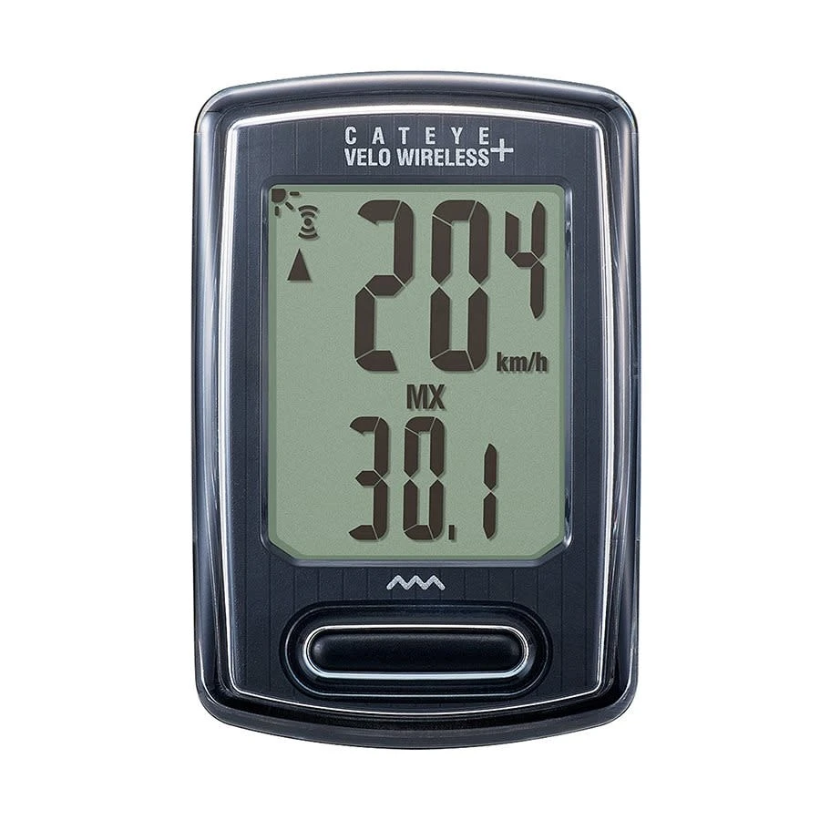CatEye Cyclomètre Velo Wireless + (Urbain) Rétro-éclairé Noir