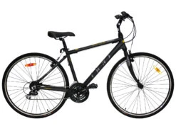 DCO DCO DOWNTOWN 703 BLACK-CHARCOAL-YELLOW 21 VÉLO HYBRIDE